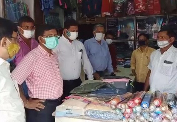 Administrative drive to ensure 'Mask Wearing' continues in different markets of Agartala amid Tripura's 7th position in raising Covid positivity rates Administrative drive to ensure 'Mask Wearing' continues in different markets of Agartala amid Tripura's 7th position in raising Covid positivity rates